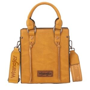 NWOT Wrangler Ladies North South Mini Yellow Tote Crossbody Bag